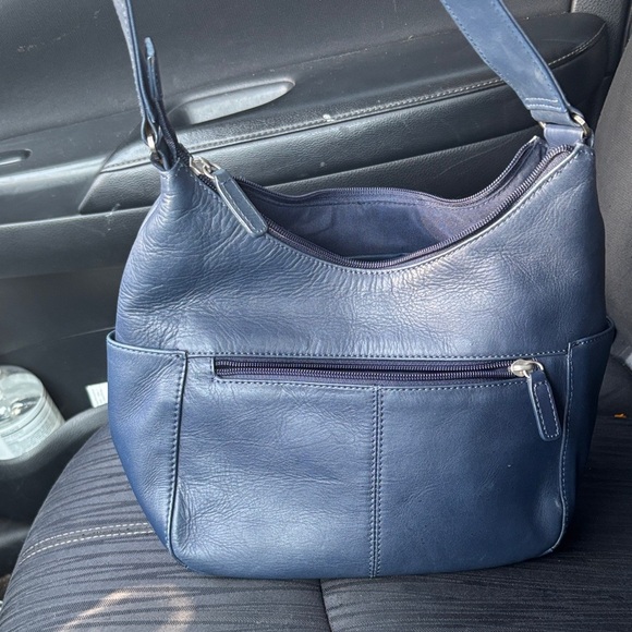 St. John's Bay Deep Blue Hobo Bag - Picture 1 of 9